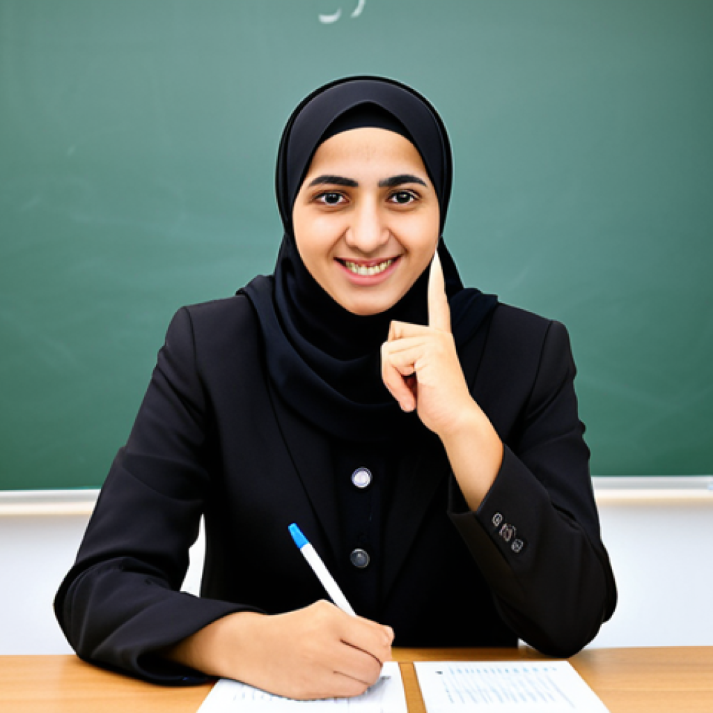 독일어 공부할 때 흔한 실수 - Pronunciation Practice**
"A friendly Arabic-speaking student, fully clothed in modest attire, pract...