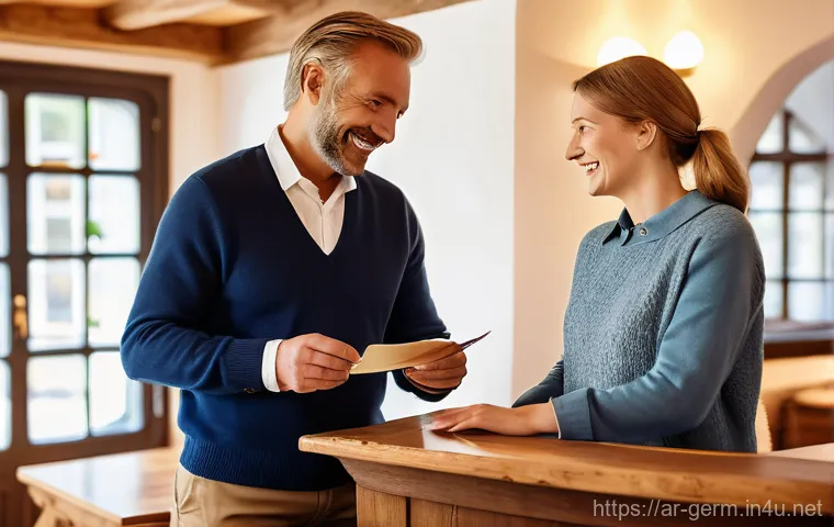 독일어 호텔 예약 시 필요한 표현 - A cozy, traditional German hotel nestled in a picturesque Bavarian village. The exterior features a ...