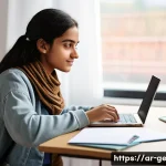 독일어 코칭 프로그램 추천 - **Prompt:** A focused young adult, of Arabic descent, diligently learning German online. They are se...