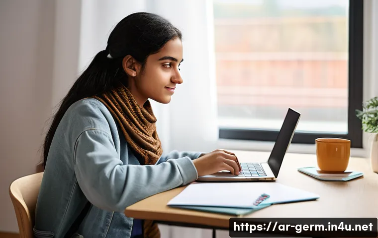 독일어 코칭 프로그램 추천 - **Prompt:** A focused young adult, of Arabic descent, diligently learning German online. They are se...